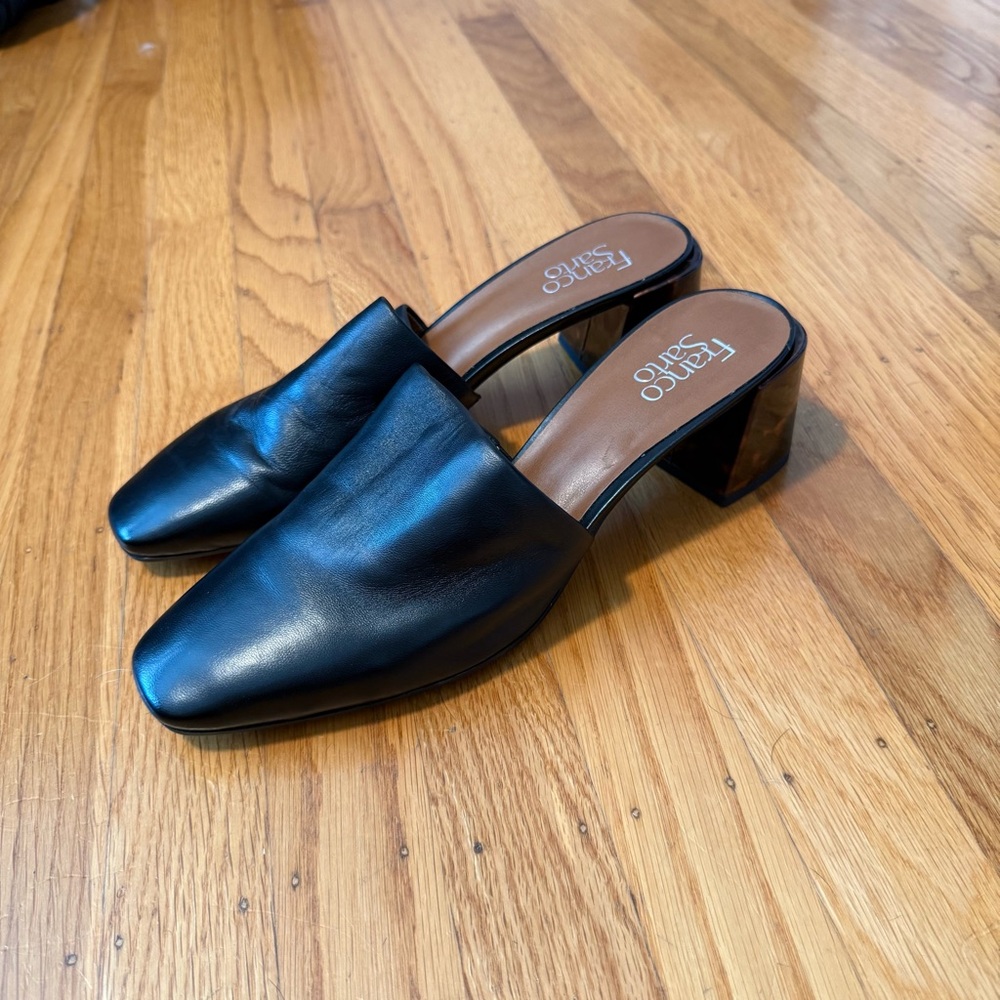 Franco Sarto Women's Black Mules